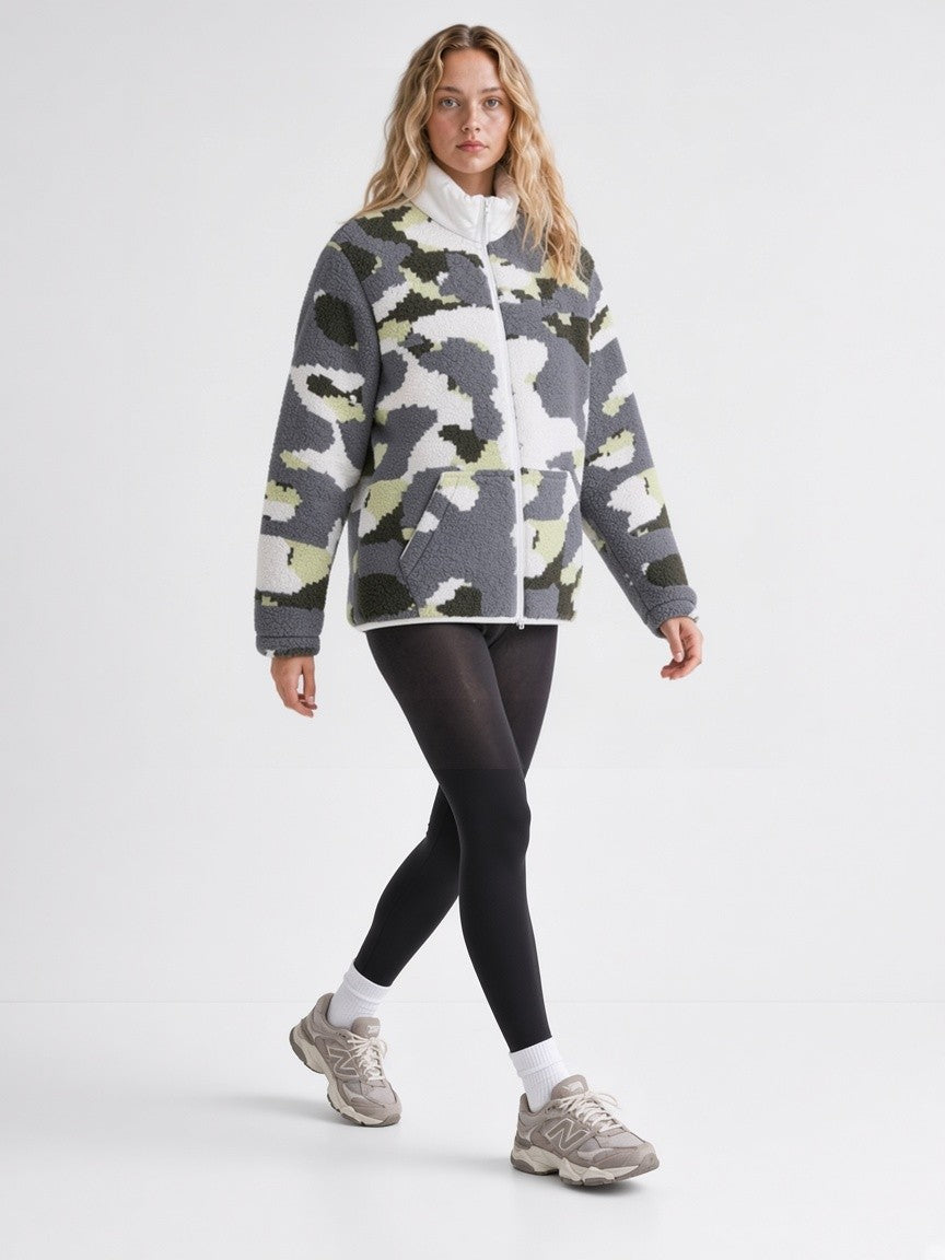 TNBG. Teddy Fleece Jacket Camouflage