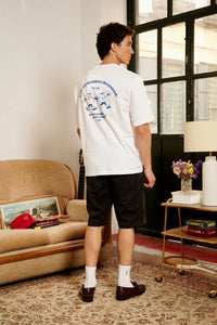 T-SHIRT WEISS MIT GOOD NEIGHBOUR PRINT