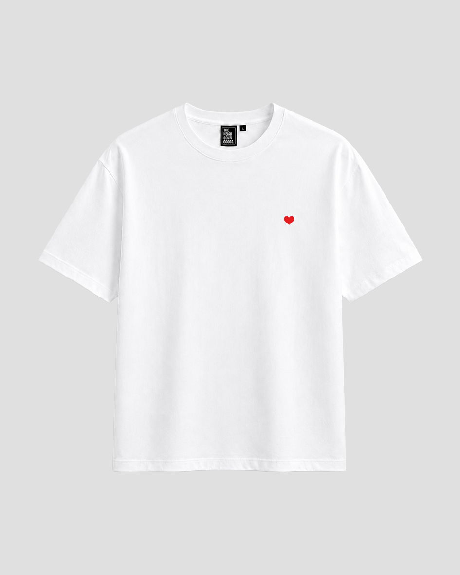 As long as you love me Fire Heart T-Shirt white