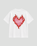 As long as you love me Fire Heart T-Shirt white