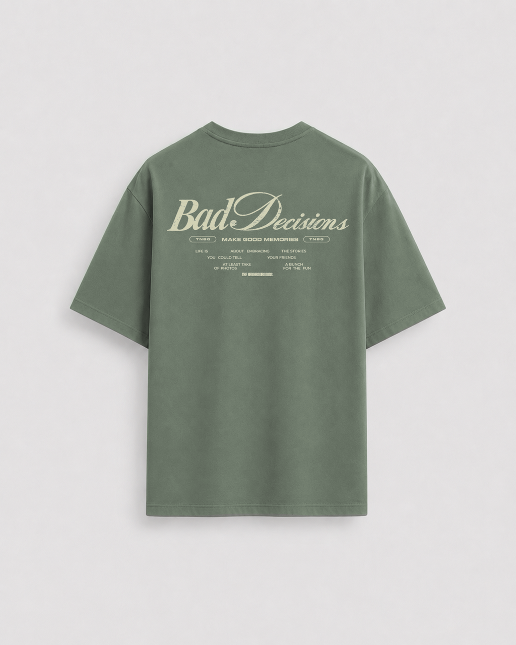 Bad Decisions Heavy Oversize T-Shirt Agave Green