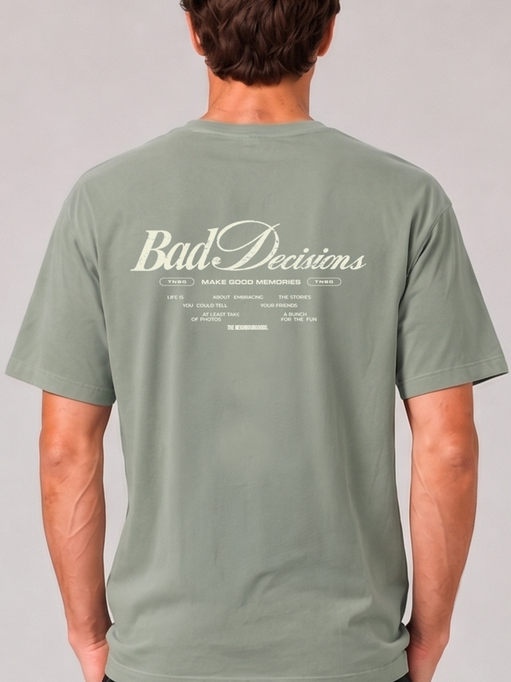 Bad Decisions Heavy Oversize T-Shirt Agave Green