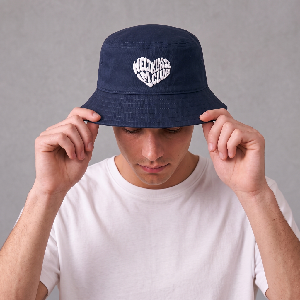Weltklasse Heart Bucket Hat Navy