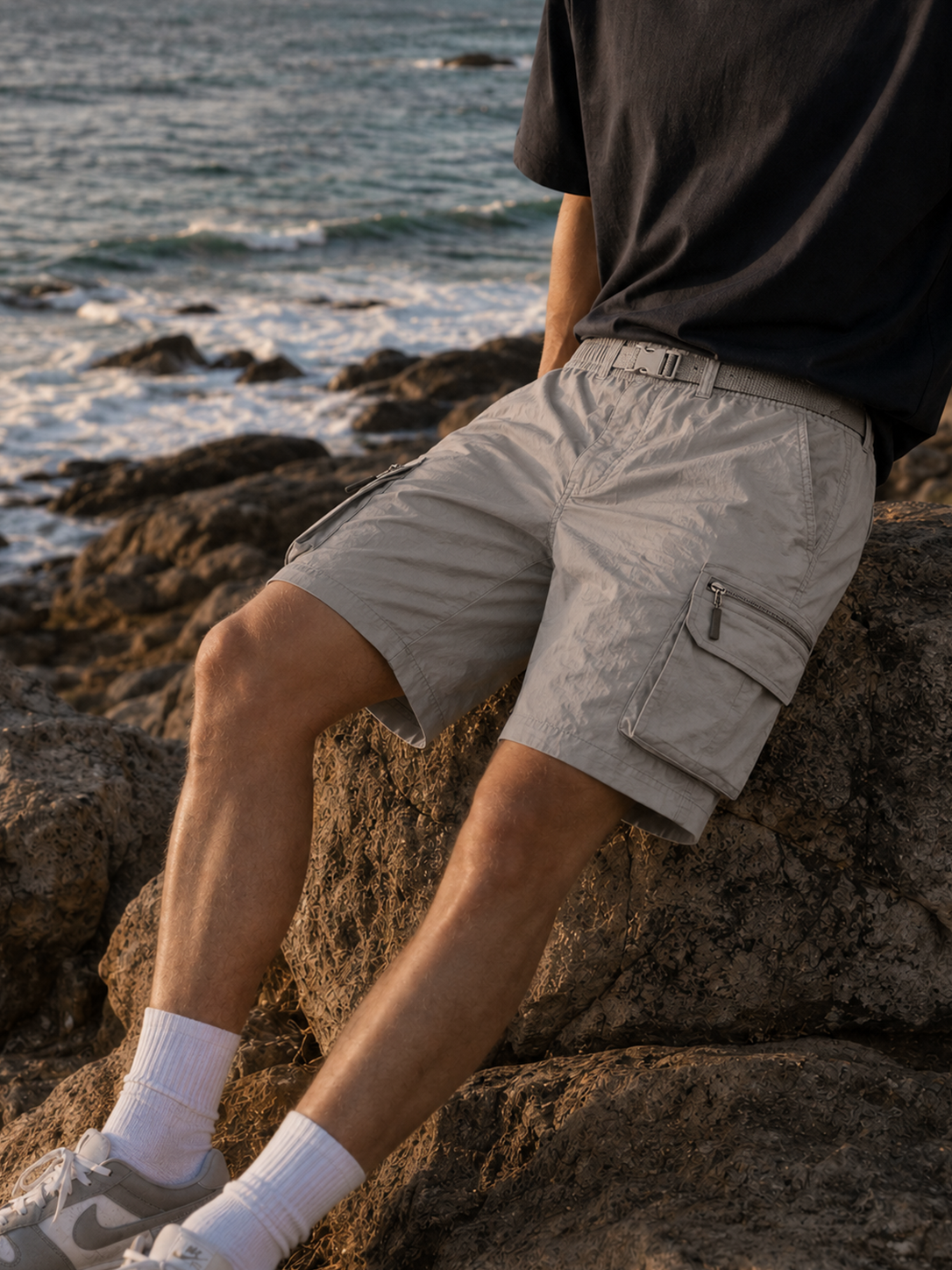 Tech Cargo Shorts Taupe