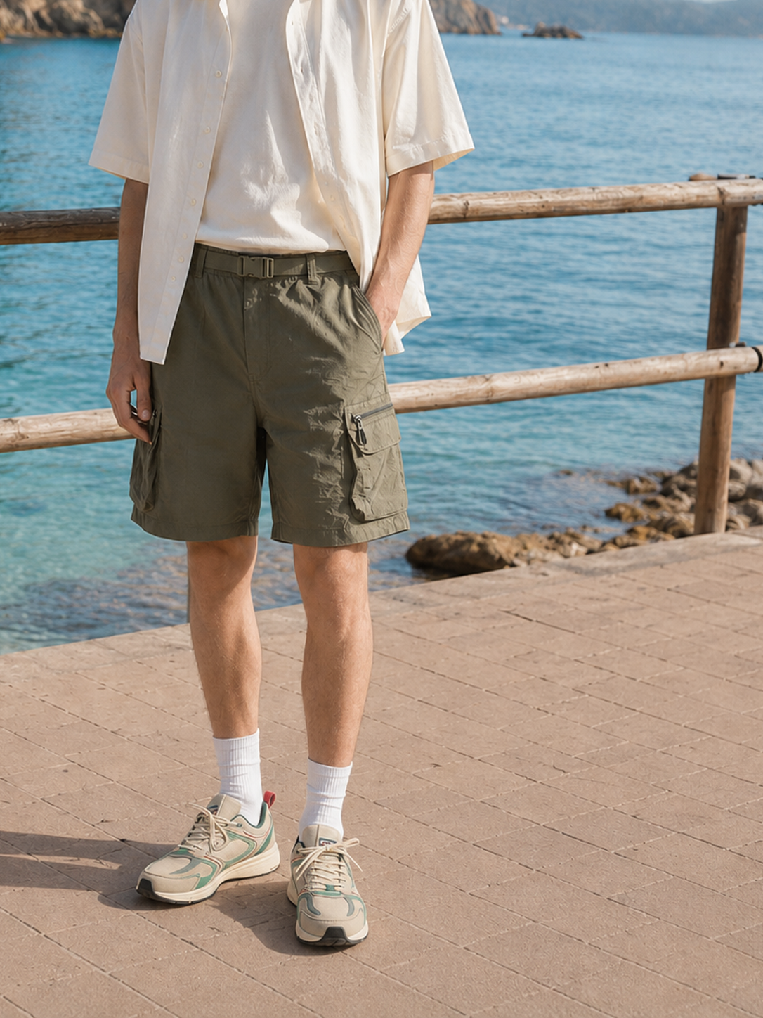 Tech Cargo Shorts Olive