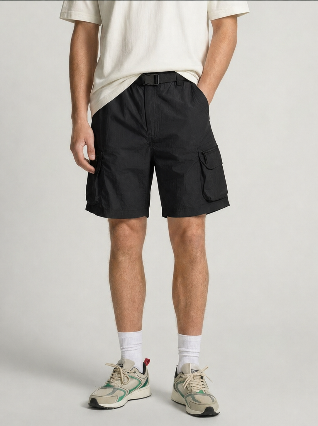 Tech Cargo Shorts Black