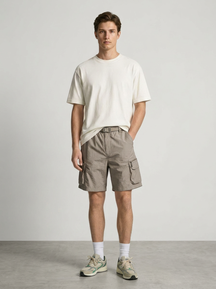 Tech Cargo Shorts Taupe