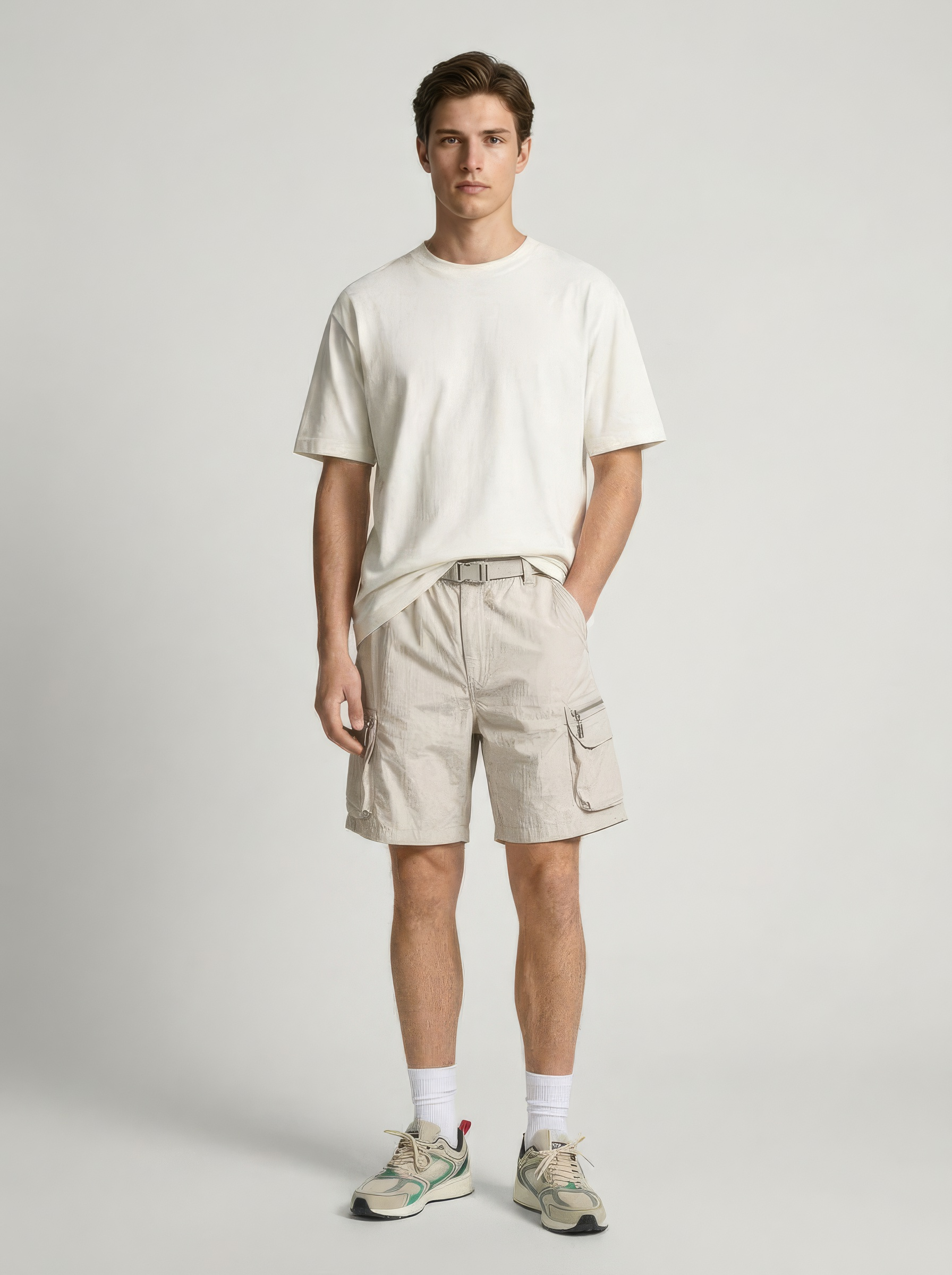 Tech Cargo Shorts Stone