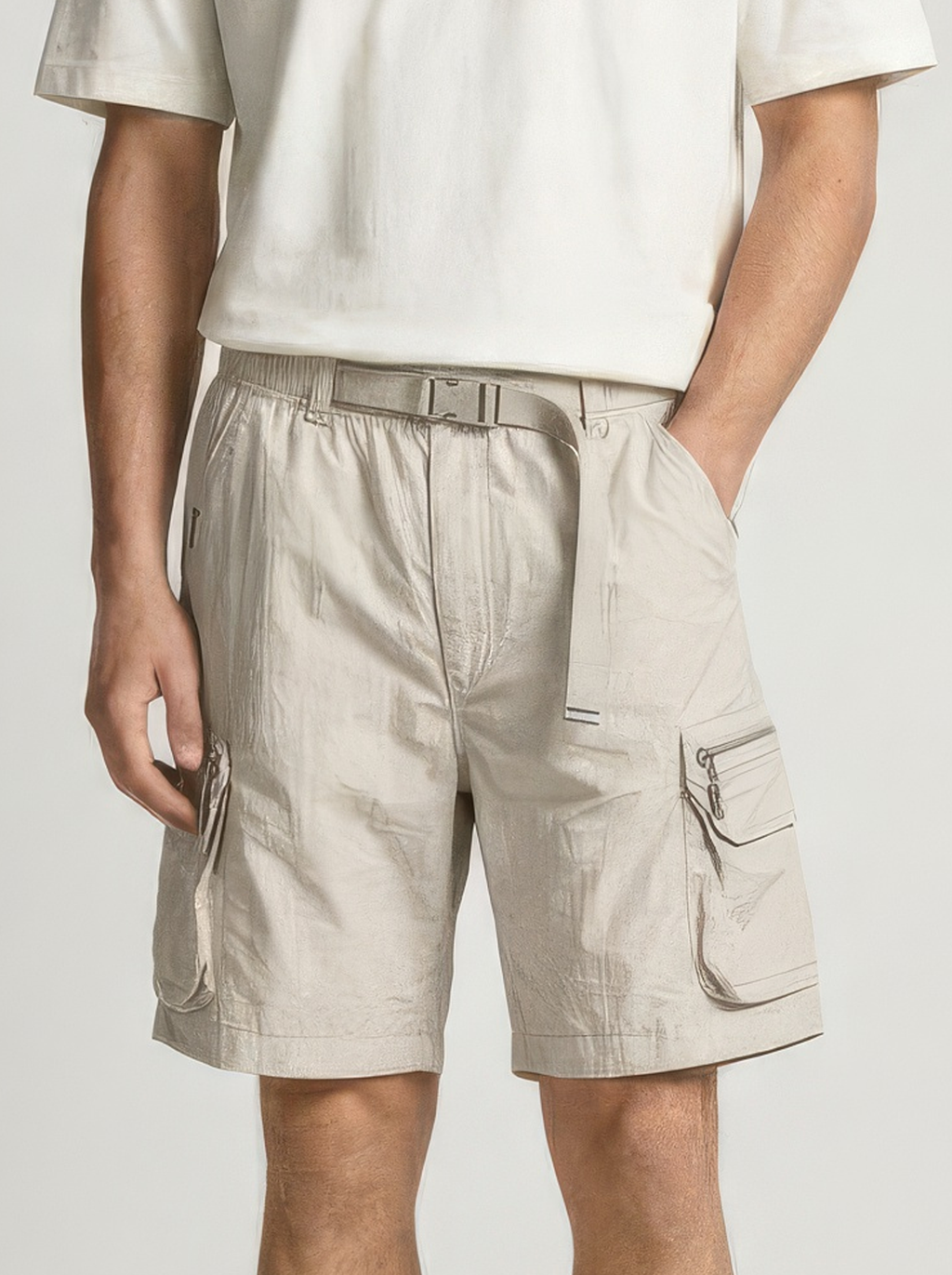 Tech Cargo Shorts Stone