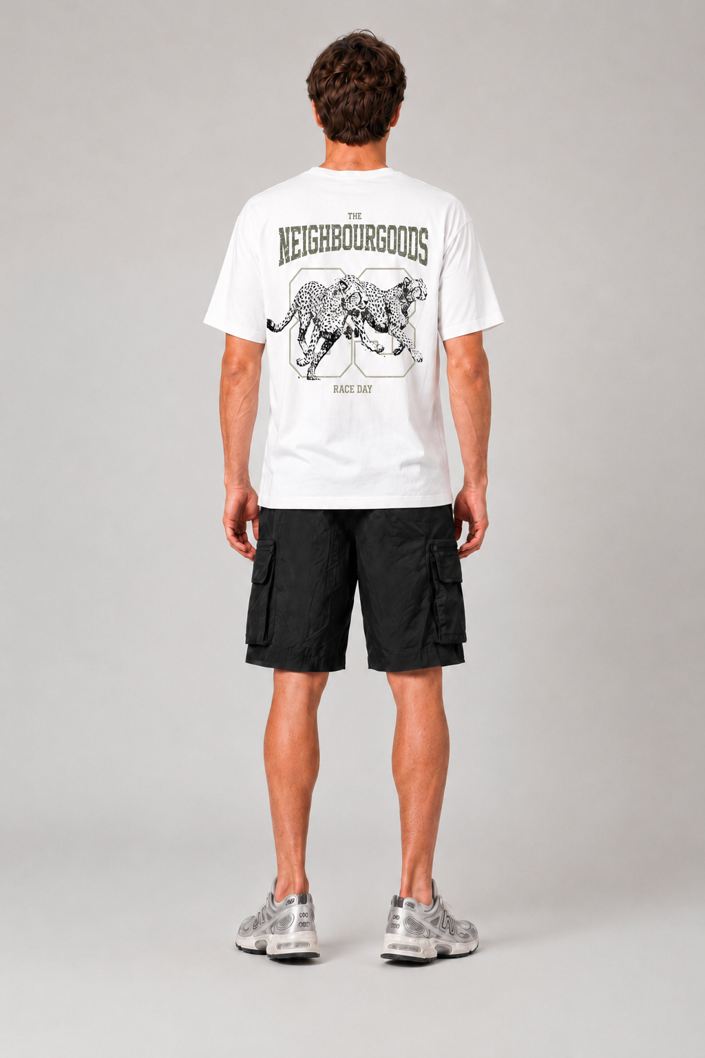 Cheetah Race Heavy Oversize T-Shirt White