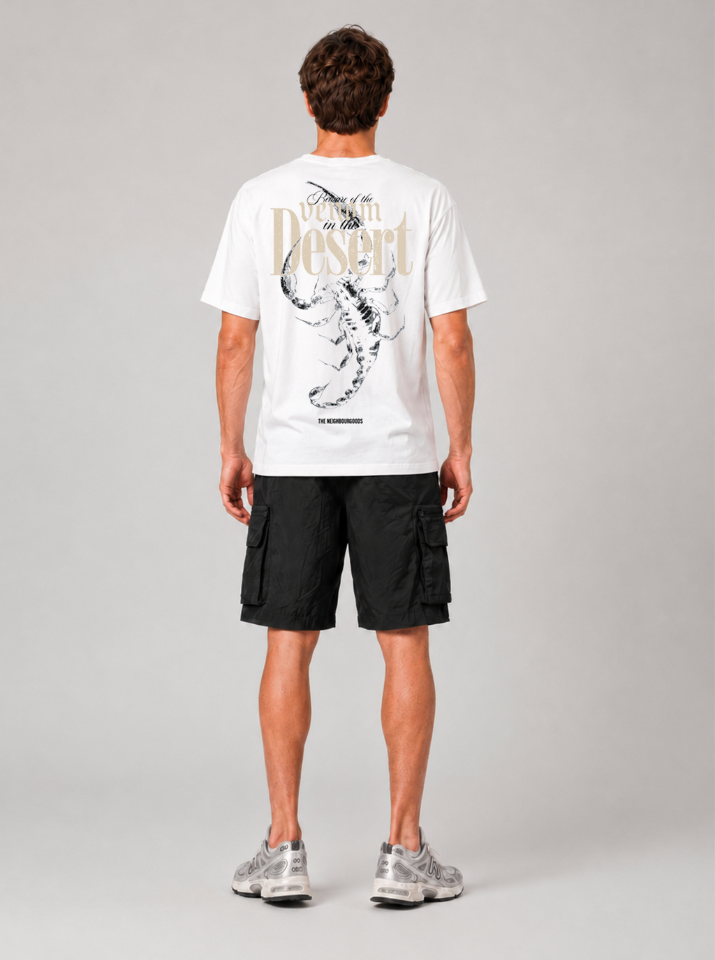 Desert Scorpion Heavy Oversize T-Shirt White