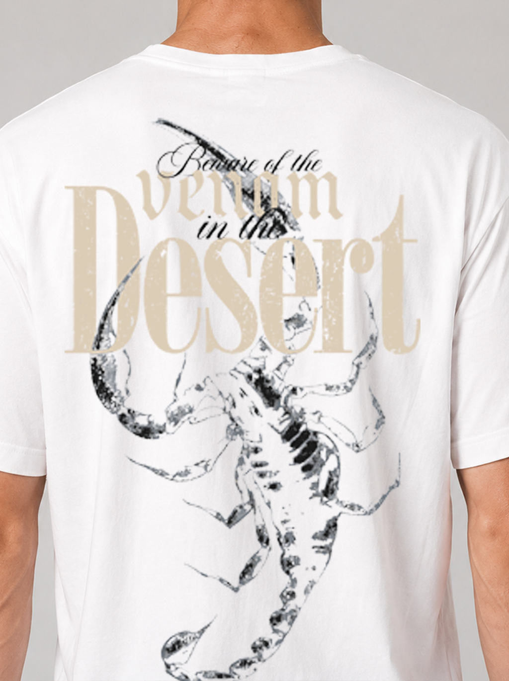 Desert Scorpion Heavy Oversize T-Shirt White