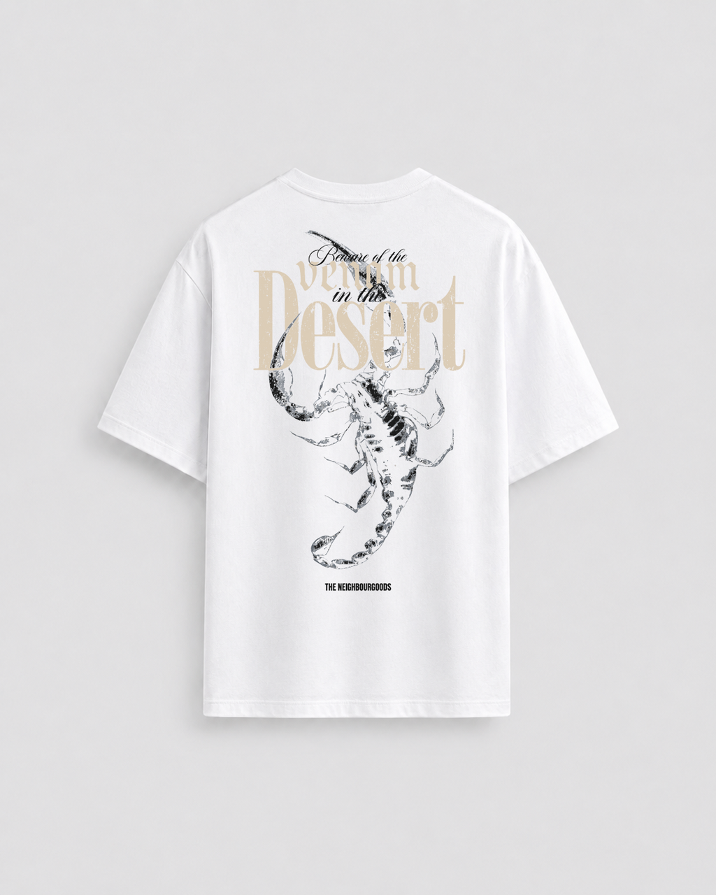 Desert Scorpion Heavy Oversize T-Shirt White