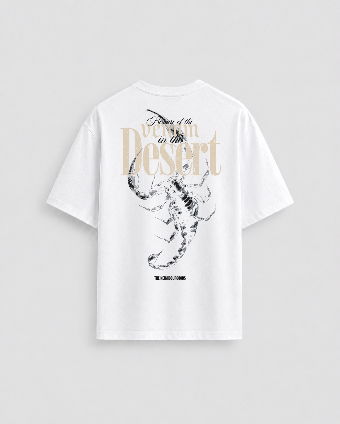 Desert Scorpion Heavy Oversize T-Shirt White