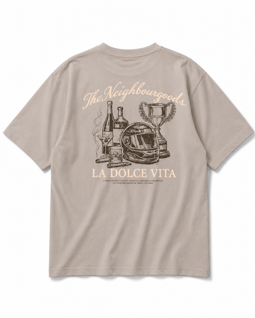 Dolce Vita Heavy Oversize T-Shirt Dusty Mud