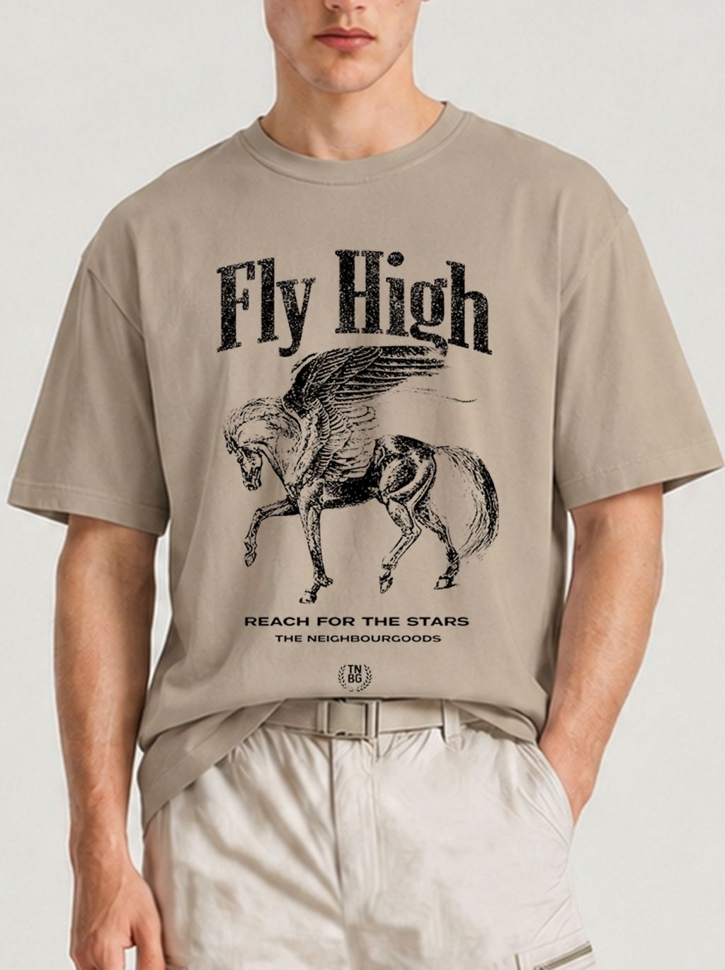 Fly High Heavy Oversize T-Shirt Dusty Mud