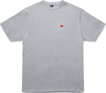 Lade das Bild in den Galerie-Viewer, T-SHIRT GRAU MIT HERZ STICKEREI

