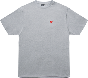 T-SHIRT GRAU MIT HERZ STICKEREI
