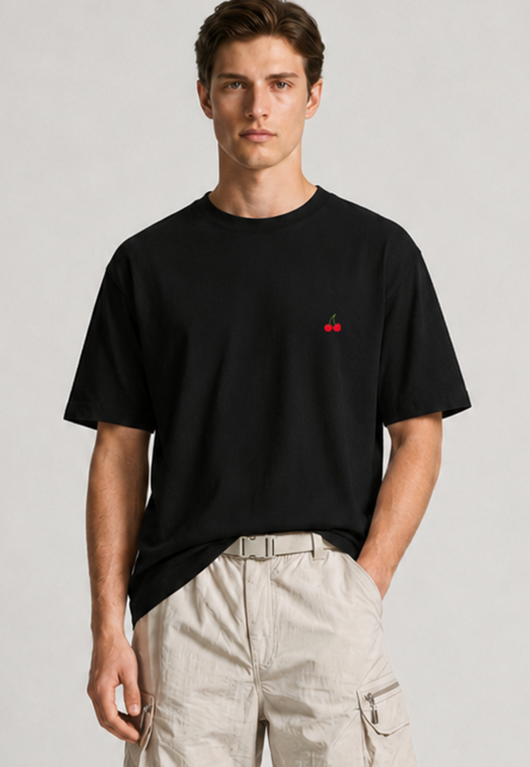 Icon T-Shirt Cherry Black