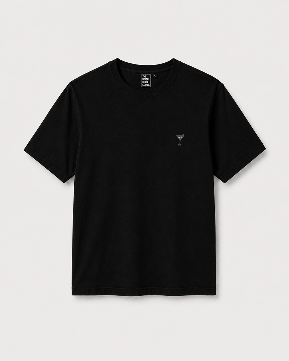Icon T-Shirt Martini Glass Black