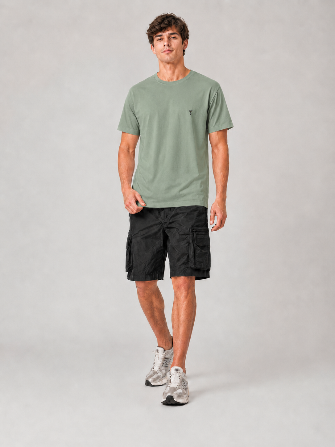 Icon T-Shirt Martini Glass Sage