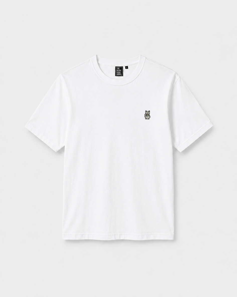 Icon T-Shirt Winky Cat White