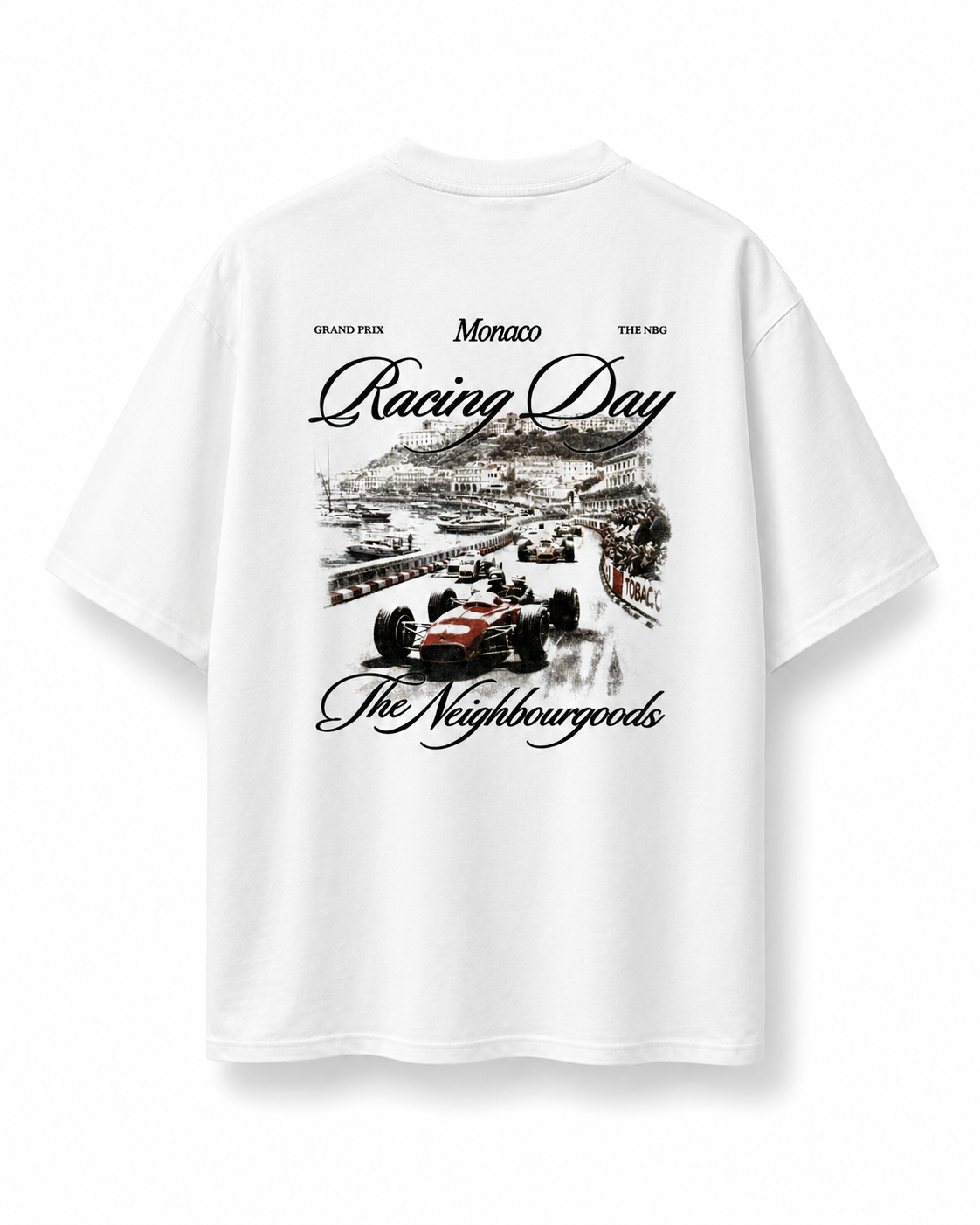 Monaco Racing Day Heavy Oversize T-Shirt White