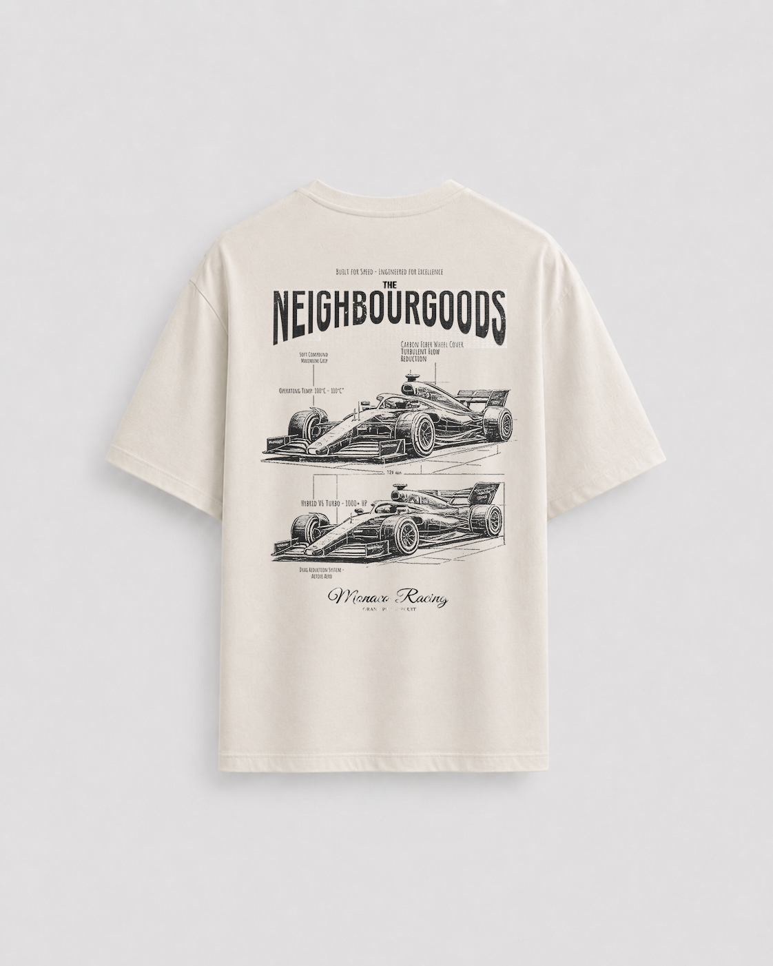 Monaco Racing Heavy Oversize T-Shirt Off-White