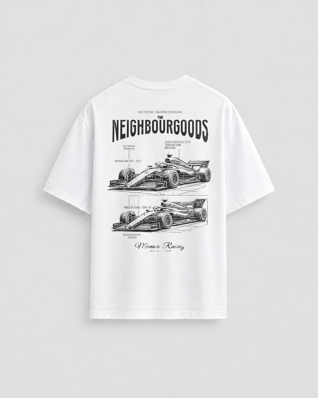 Monaco Racing Heavy Oversize T-Shirt White