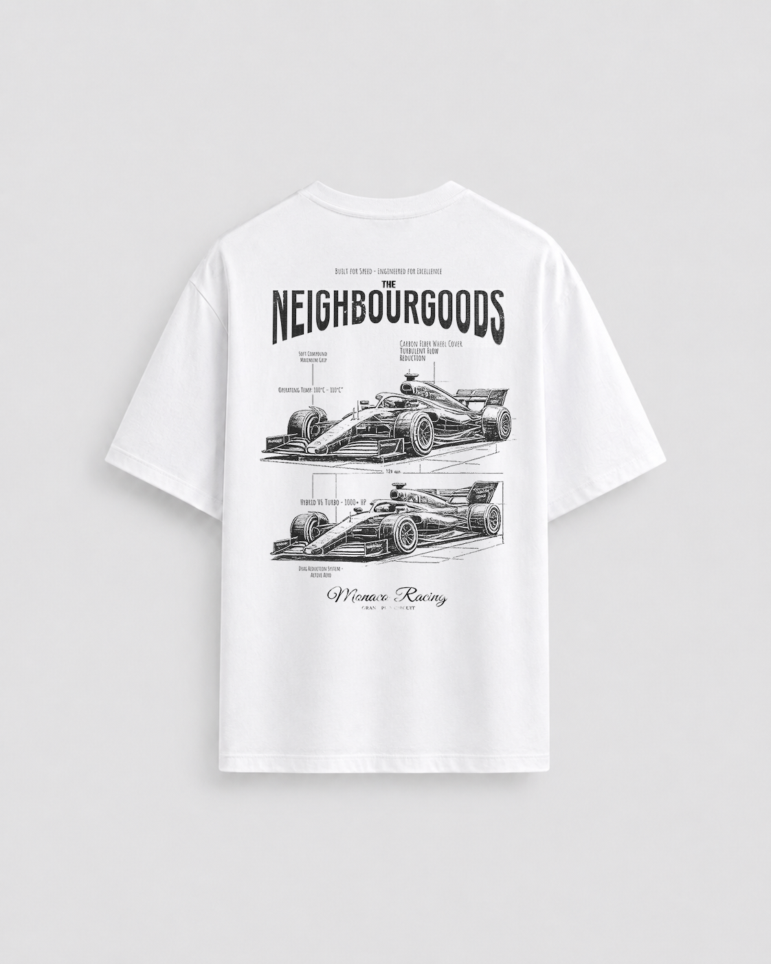 Monaco Racing Heavy Oversize T-Shirt White