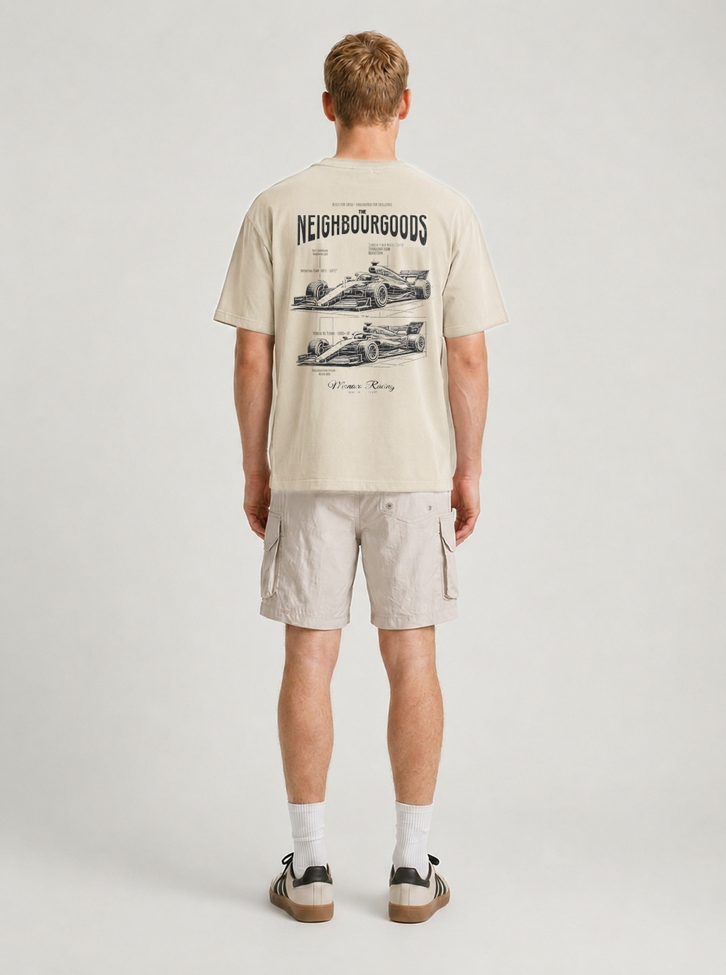 Monaco Racing Heavy Oversize T-Shirt Off-White