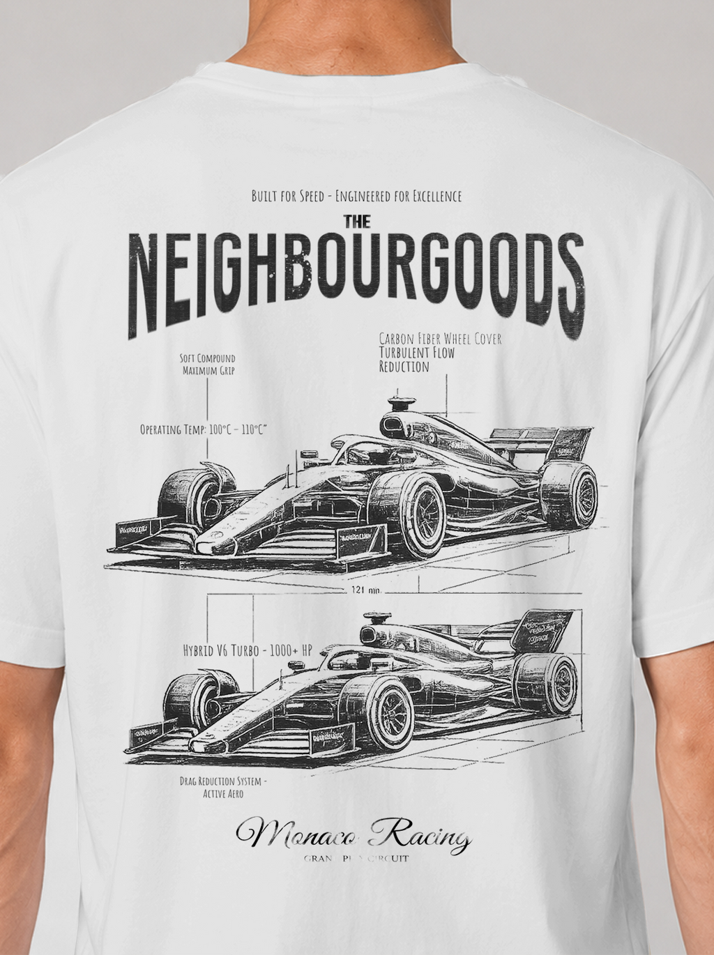 Monaco Racing Heavy Oversize T-Shirt White