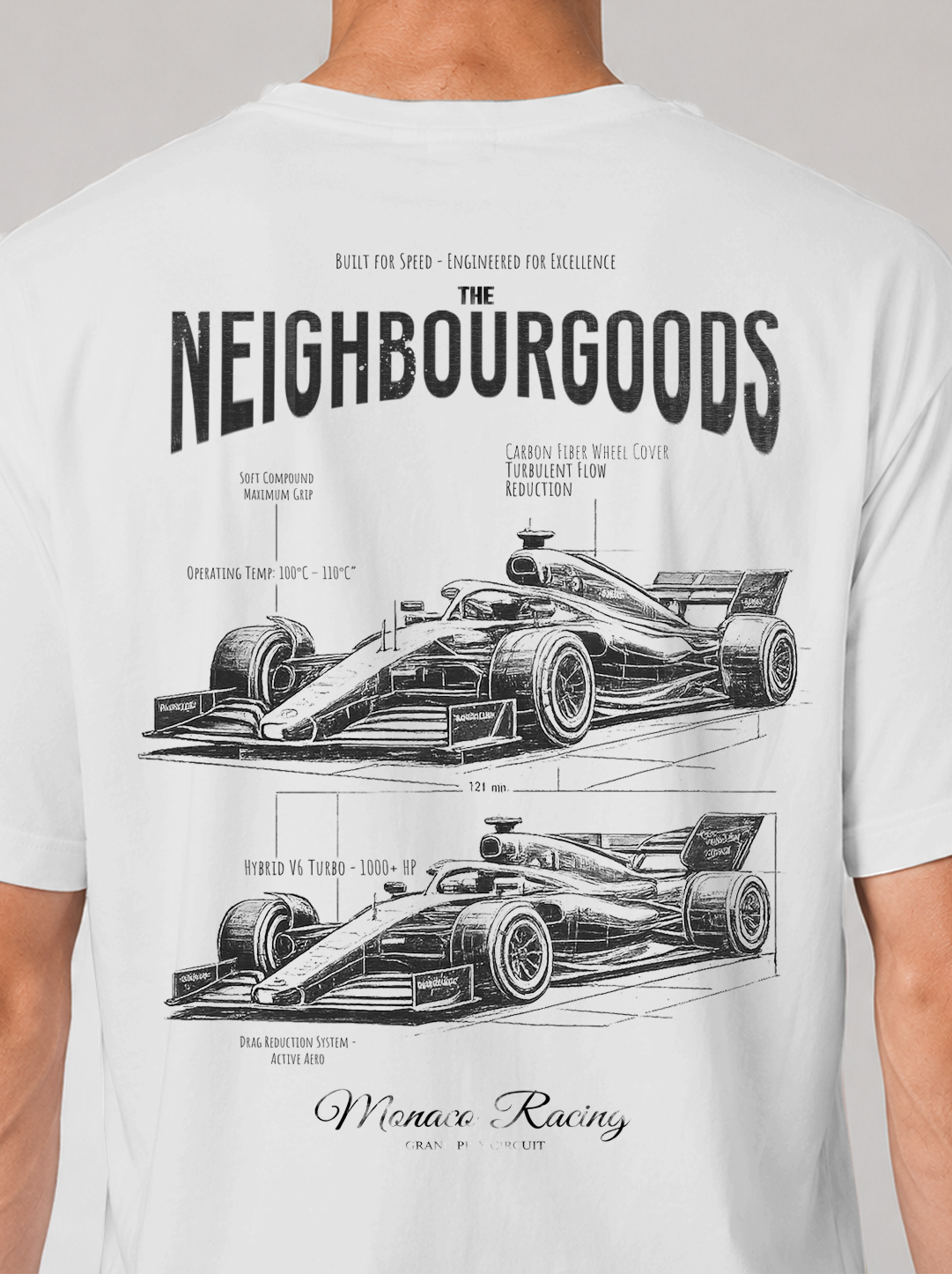 Monaco Racing Heavy Oversize T-Shirt White
