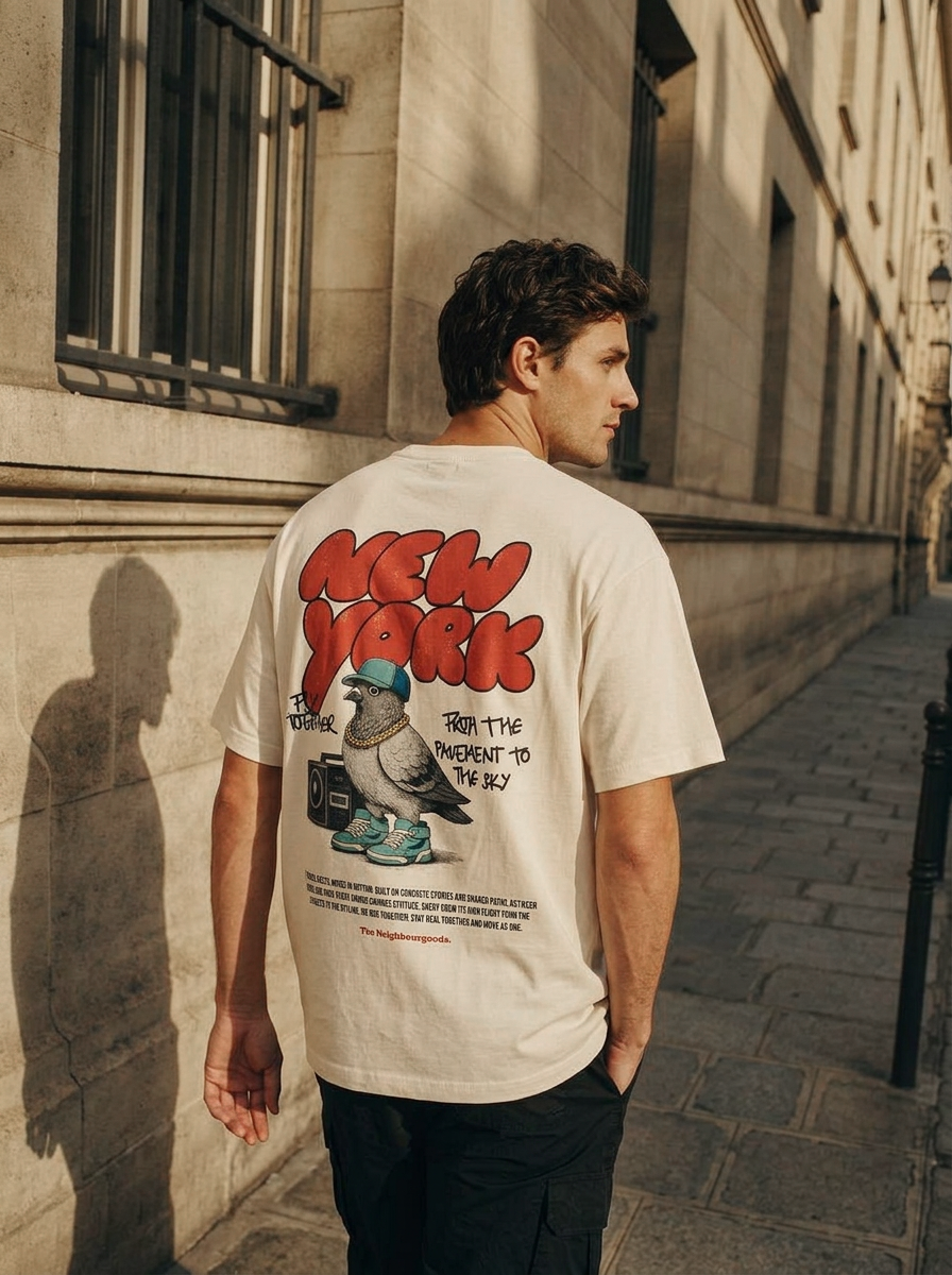 New York Pigeon Oversize T-Shirt