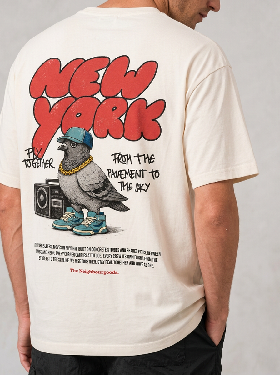 New York Pigeon Oversize T-Shirt