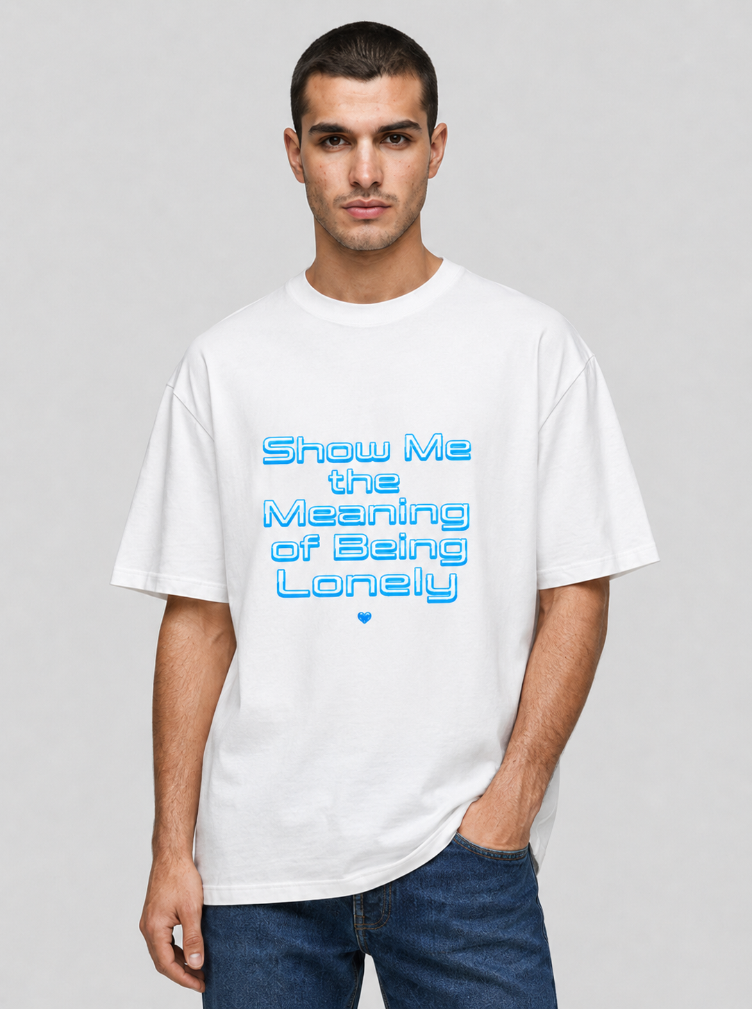 Show me the meaning blue T-Shirt white