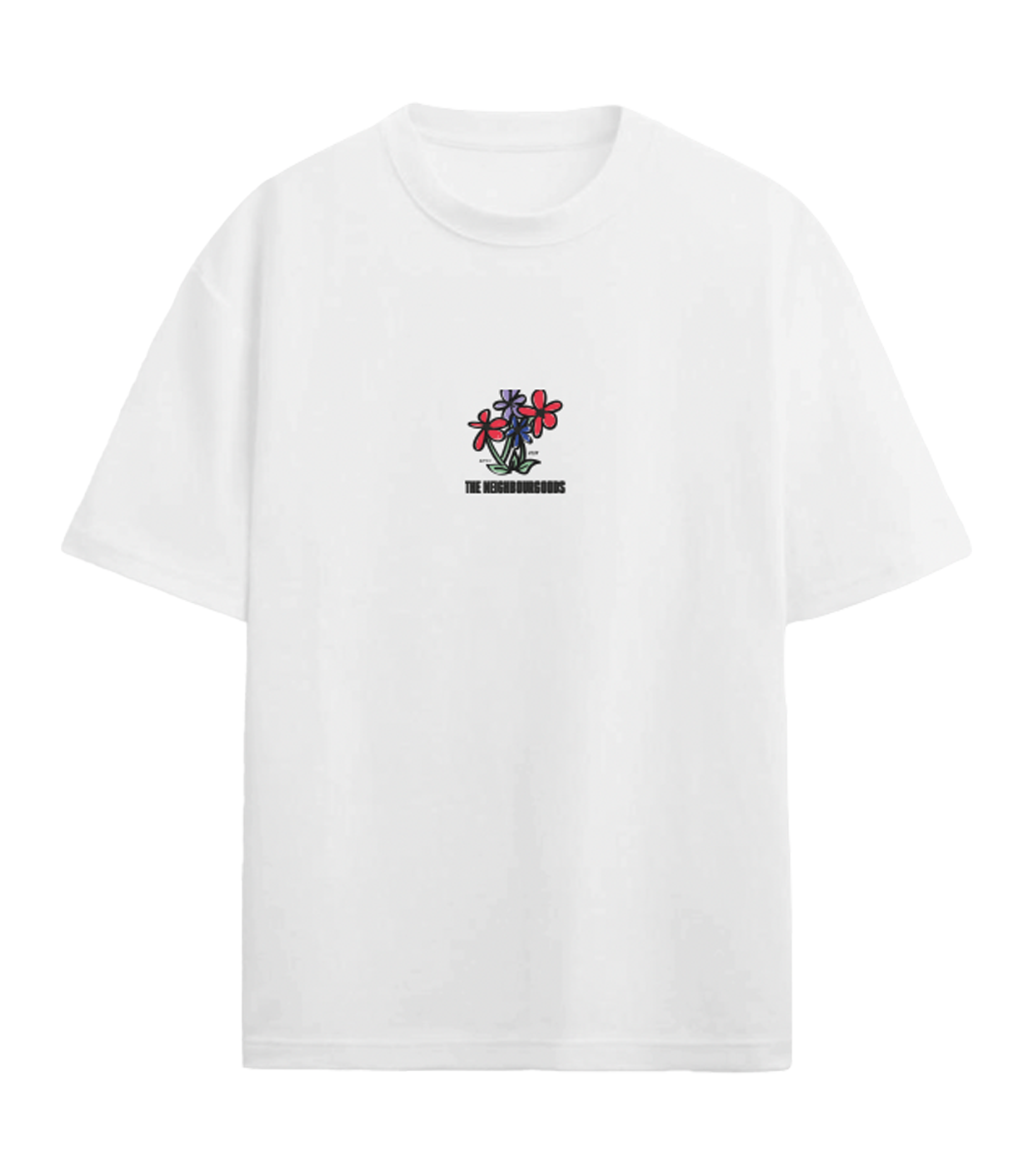 TNBG. SKETCHED FLOWERS TEE WHITE