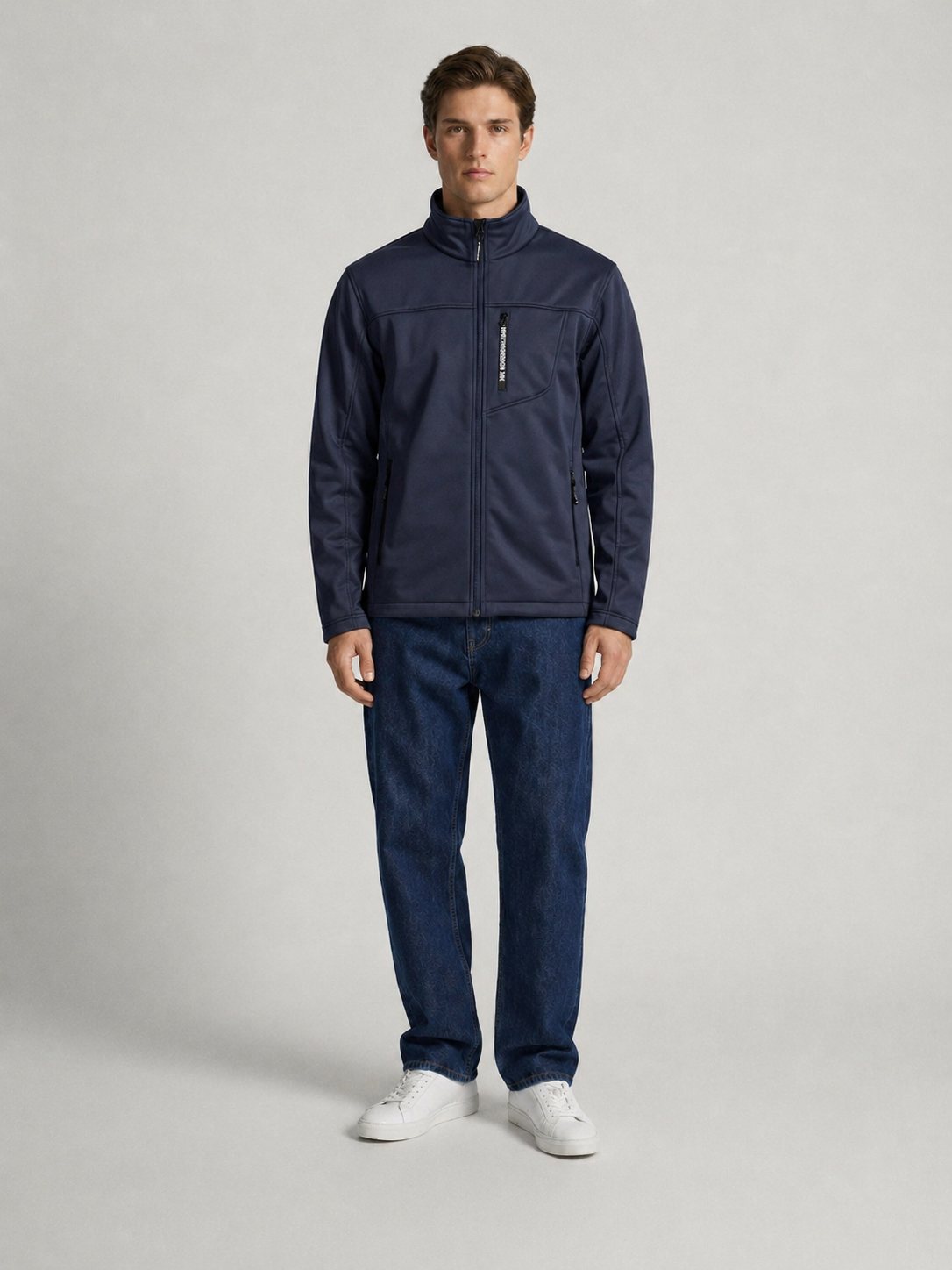 TNBG. Logo Softshell-Jacke Navy