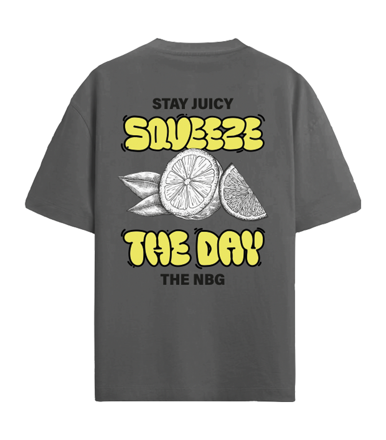 TNBG. STAY JUICY TEE GREY