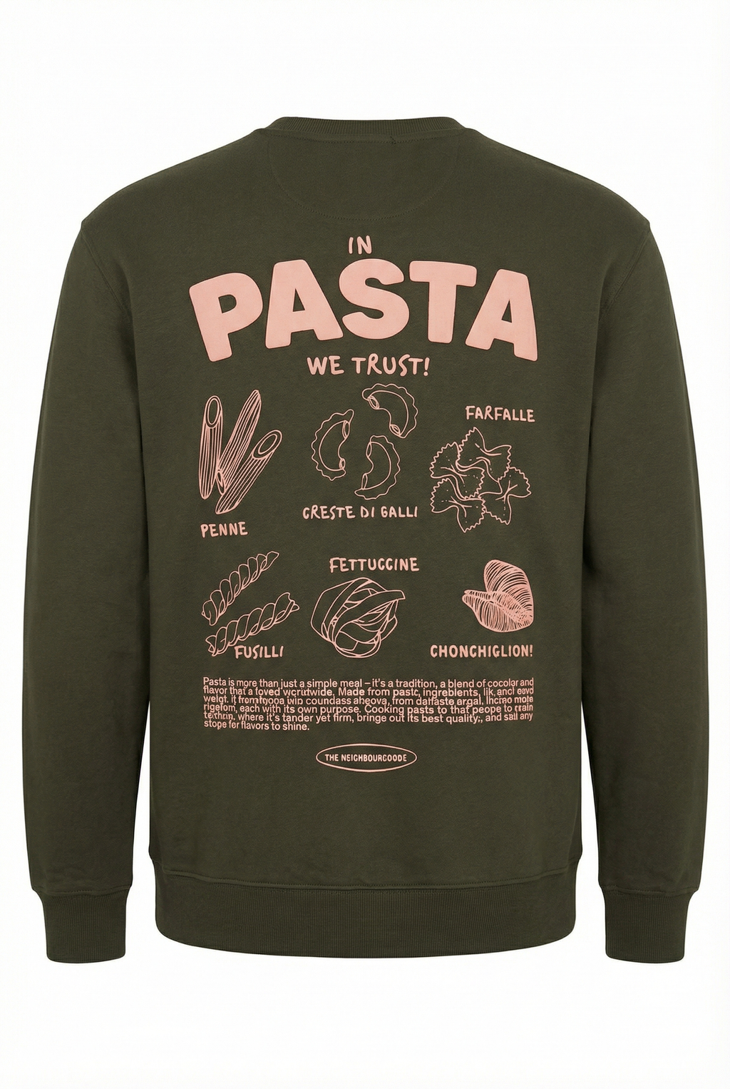 TNBG. Pasta Chart CREWNECK