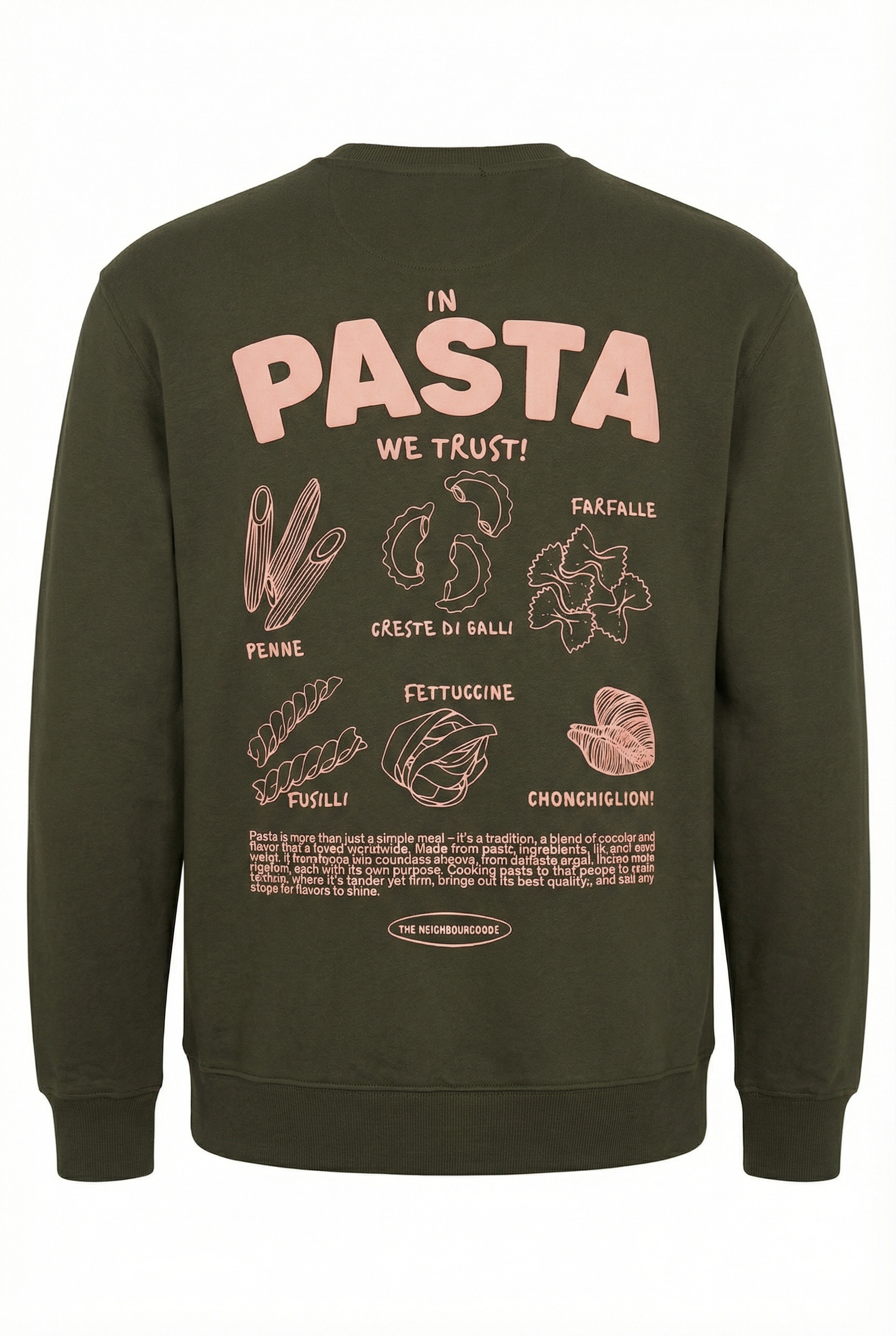 TNBG. Pasta Chart CREWNECK