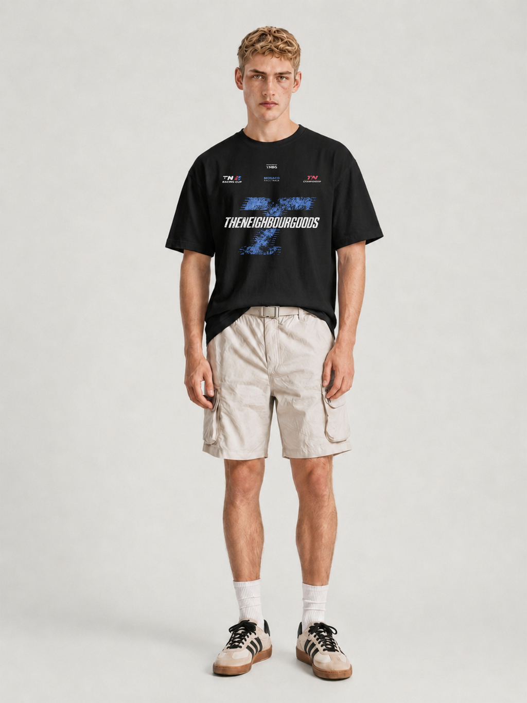 Racing Heavy Oversize T-Shirt Black