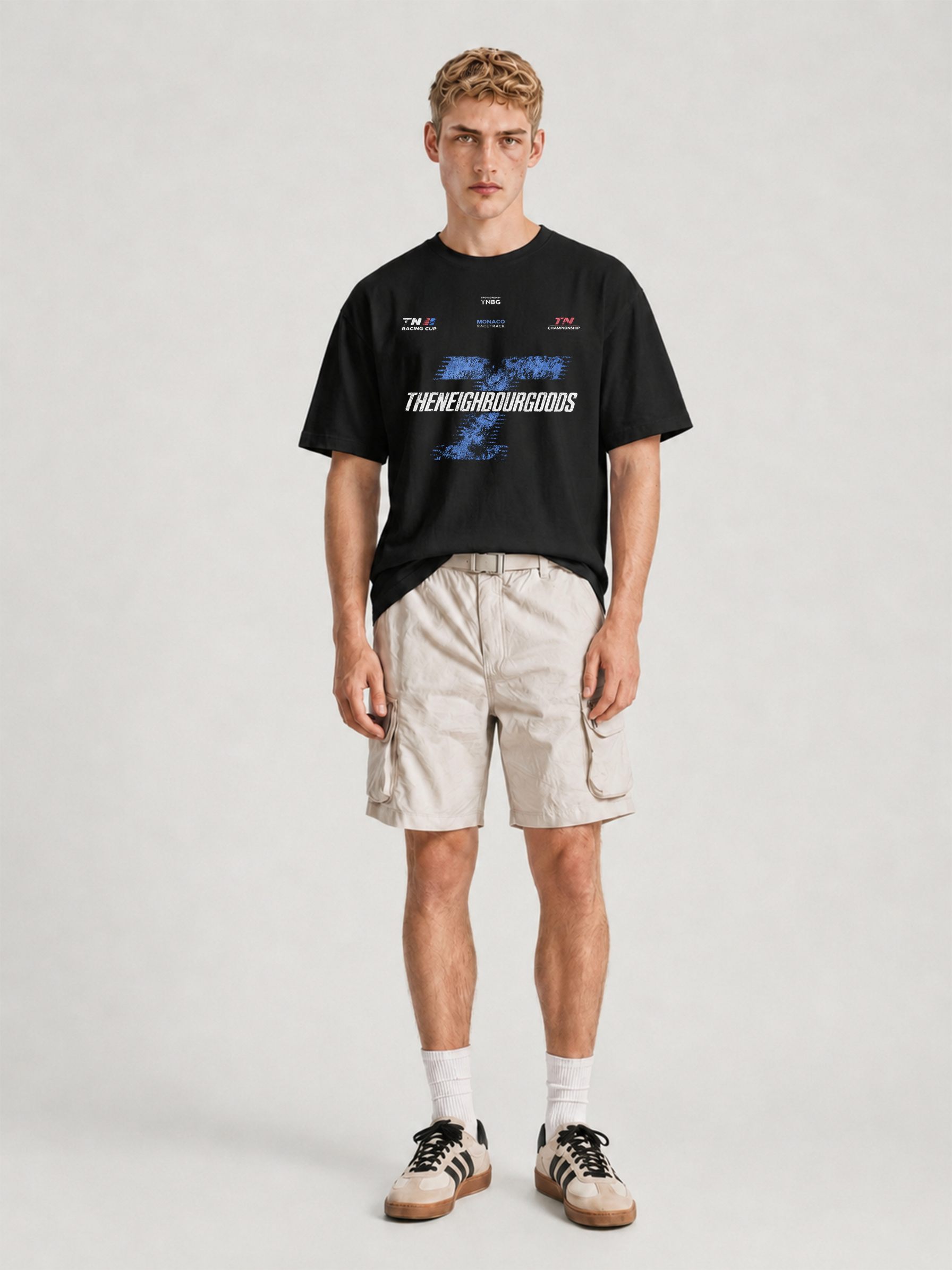 Racing Heavy Oversize T-Shirt Black