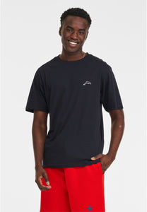 T-SHIRT NAVY MIT DELFIN STICKEREI