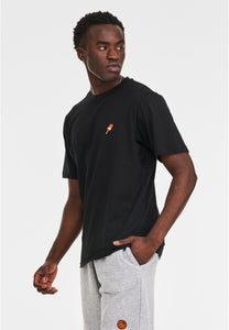 T-SHIRT SCHWARZ MIT EIS AM STIEL STICKEREI