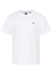 T-SHIRT WEISS MIT REGENBOGEN STICKEREI