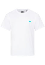 Lade das Bild in den Galerie-Viewer, T-SHIRT WEISS MIT SCHMETTERLING STICKEREI
