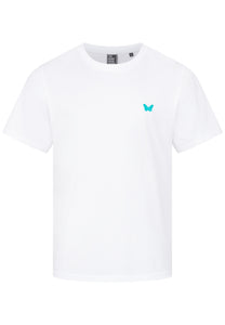 T-SHIRT WEISS MIT SCHMETTERLING STICKEREI