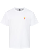 Lade das Bild in den Galerie-Viewer, T-SHIRT WEISS MIT POMMES STICKEREI
