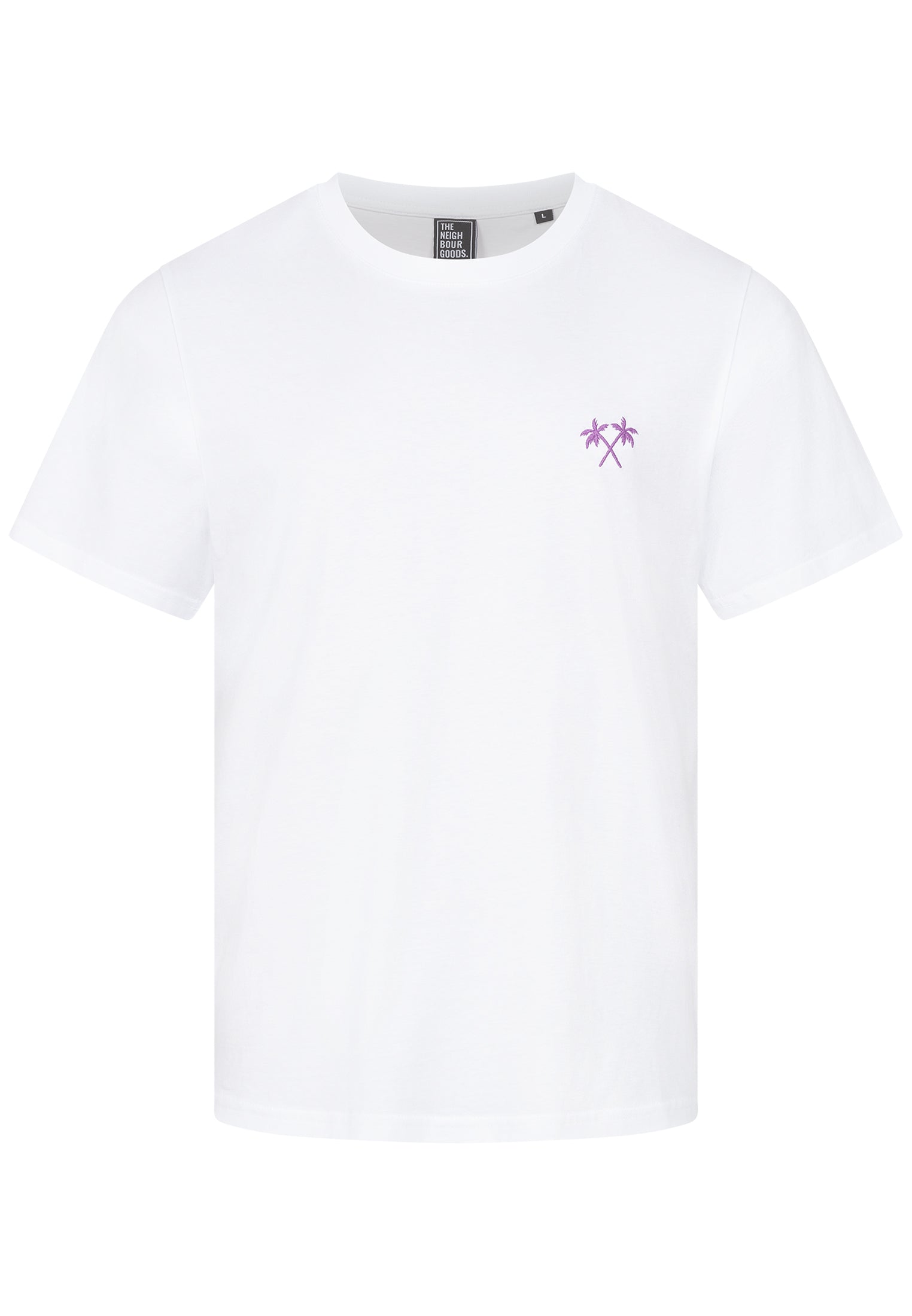 T-SHIRT WEISS MIT PALMEN STICKEREI